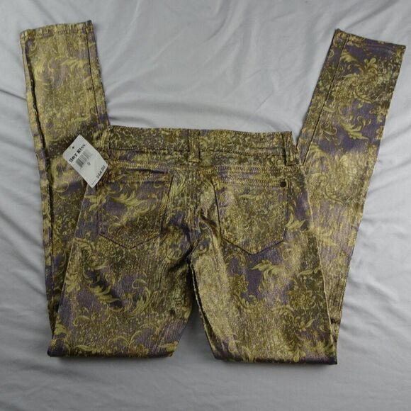 Hot Kiss Juniors Metallic Skinny Lily Jean Size 0 - Picture 3 of 11